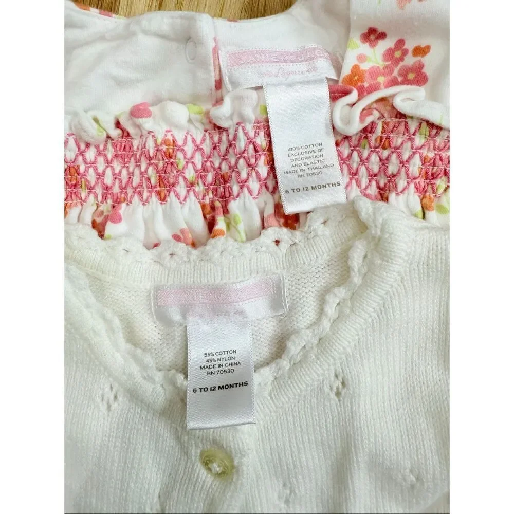 Janie and Jack Size 6-12mos Little Layette Set